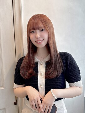 アロマ ヘアー ルーム 新宿3号店(AROMA hair room) レイヤーカット/ピンクブラウン/顔周りレイヤー