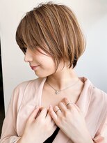 オルク 札幌大通(Orque) 【ブリーチハイライト★ベージュ】韓国大人可愛いショートカット