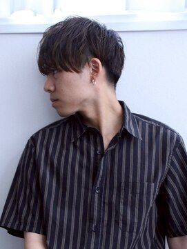 モーラ サロン 高石店(MOLLA) 無造作メンズ似合わせカットツーブロックアッシュブラウン清潔感