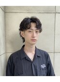 メンズセンターパート