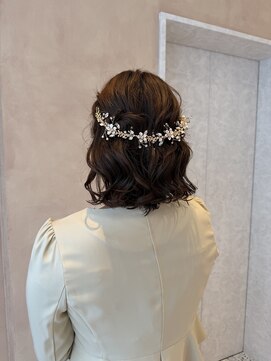 オン キャナルシティ博多前店(on) 【中里恵梨】ハーフアップ/編み込みヘア/結婚式ヘア/ボブ