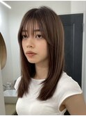 四日市レイヤーカットブリーチなしダブルカラーハッシュカット