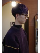 エディ(Edy)&nbsp;ニュアンスパーママッシュ刈り上げダブルカラー眉毛カット岡山