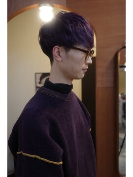 エディ(Edy) ニュアンスパーママッシュ刈り上げダブルカラー眉毛カット岡山