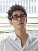 刈り上げないショート　ルーズパーマ　