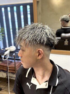 アンサー(answer) ホワイトフルメッシュ×パイルツイスト