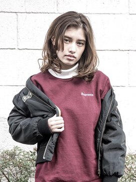 カルフール ロコ 草加西口店(Carrefour LOCO) ☆LOCO☆センターパートでルーズな無造作ミディ