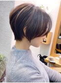 こだわり骨格補正カット◎柔らかい質感と自然な丸みショートボブ