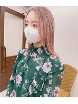 エル 桜山(yel) ハイピンク/髪質改善/インナーカラー/ケアブリーチ/ハイライト