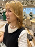 ケアブリーチダブルカラー×レッドブラウン【心斎橋】