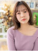 大人かわいいこっくりカラー小顔外ハネミディc3大宮20代30代40代
