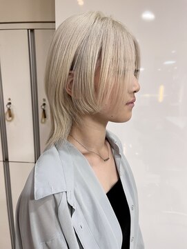 シエル バイ ケンジ 登戸 生田(CIEL by KENJE) ★くびレイヤーエモージュ前髪マチルダボブインナーグレージュ