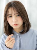 大人可愛いオンブレカラー艶髪ワンカールロブg小山10代20代30代