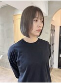 ミルクティーベージュぷつっとボブケアブリーチ 梅田
