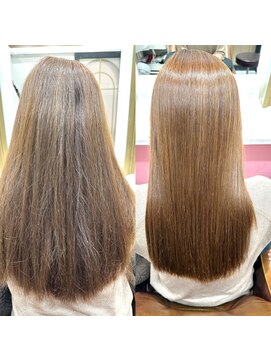 ザトエル 栄(THE TOEL) 髪質改善ストレートのビフォーアフター