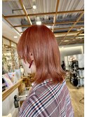 ダブルカラーショートボブインナーカラーハイライトケアブリーチ