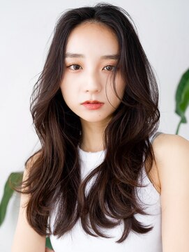 レノラ 本町(LENORA) ◯長めバングエアリーカールデジタルパーマ波ウエーブパーマ小顔