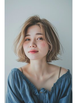サロンドアンアリー(Salon de an Ally) アッシュカラーボブ白髪ぼかしハイライト20代30代40代50代六町