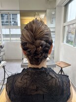 アップスタイル　結婚式アレンジ