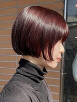 ボコカ(bococa) 【macana】ブリーチ無しレッド ワインレッド ミニボブ