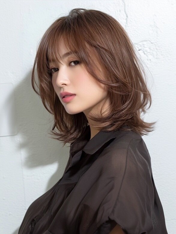 2025年夏】セミロング デジタルパーマの髪型・ヘアアレンジ