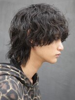 20代緩め波巻きスパイラルパーマメンズマッシュカット原宿fifth