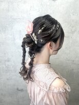 編み下ろしヘア