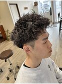 スパイキーショート×ツイストパーマ