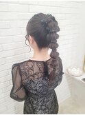 アップスタイル/編みおろし/お呼ばれヘアセット/ヘアセット渋谷