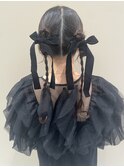 トレンドみつあみアレンジ
