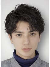 ゼンコー アオヤマ(ZENKO Aoyama) アップバング×黒髪×スパイラルパーマ【表参道/青山/渋谷】