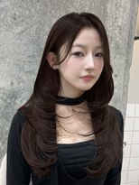 シーシンジュク 新宿南口(Sea shinjuku)&nbsp;オリーブグレー×小顔［ココアベージュ/黒髪/クラゲヘアー］