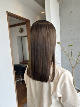 ディジョン 自由ヶ丘(Dijon) 韓国顔まわりレイヤーカットグレージュオリーブベージュブラウン