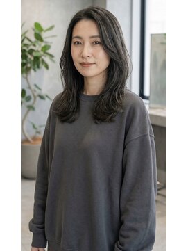 テンペランス(Temperance.) 【脱白髪染め】大人上品な白髪ぼかしハイライト×極上艶ミディ
