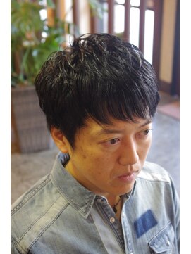 ディスパッチヘアー 甲子園店(DISPATCH HAIR) 骨格修正カットで無造作ショートスタイル