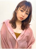 Lien☆波打ちウェーブ毛先パーマ×ナチュラルフォギーベージュ