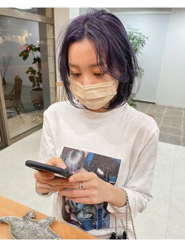 シンス(Since) 【大重】パールラベンダー 内巻きワンカール ボブ