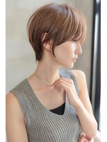 メゾンバイハバナ(maison by HAVANA)&nbsp;大人かわいいフェザーバングカーキグレージュミディアムウルフ