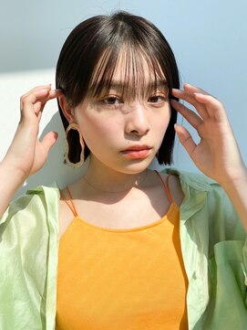 ガーデン オオタカノモリ(garden otakanomori) 透明感暗髪×ミニボブ×シースルーバング×フレンチガーリー