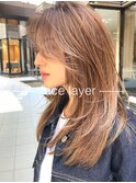 顔まわりレイヤー レイヤーカット 韓国ヘア 井坂