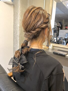 ワンズ(One’s) 編み下し×リボンアレンジ