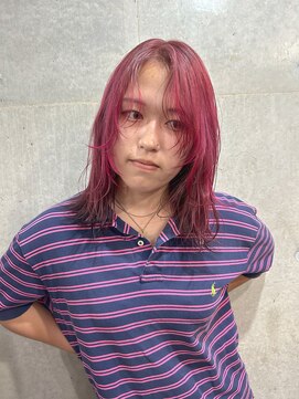 ヘアーデザイン アルエ(HAIR×design ARUE) black×pink×led