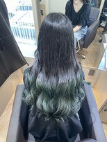 ジエクト ヴィシア(The Ect VIXIA)&nbsp;グラデーション/オリーブ/グリーン/裾カラー