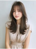 ☆ホワイトグレージュミニウルフデジタルパーマチェリーブラウン