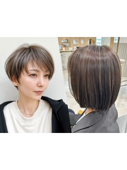 《大小路駅徒歩5分》キッズスペース有★ハイライトで白髪を自然に馴染ませる"白髪ぼかし"が大人気◇