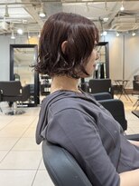 アクアオモテサンドウ(ACQUA omotesando) △癖毛風ボブパーマミディアムパーマチョコレートブラウン