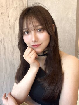 ルームバイシー 新宿(Loom. by Sea) ＊シンプルワンカール×チョコレートブラウン【新宿/韓国ヘア】