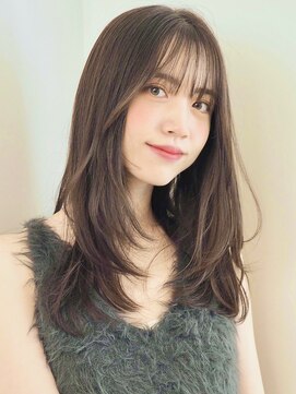 ローネス ギンザ(LONESS ginza) ロングレイヤー/ハッシュカット/くすみベージュ/透明感カラー