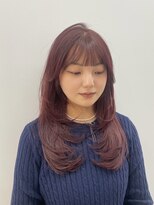 ソワ 北千住(soi)&nbsp;小顔レイヤーカット×ワインレッド