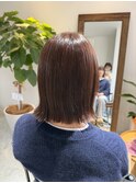 切りっぱなしミディアムヘアー